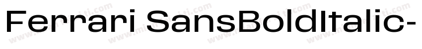 Ferrari SansBoldItalic字体转换
